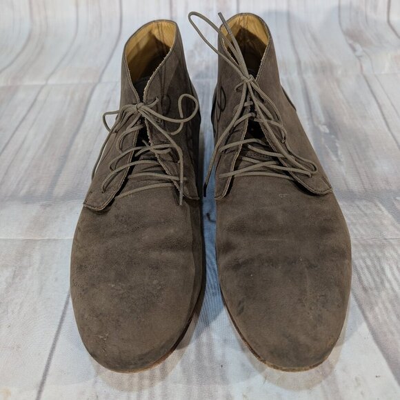 Nisolo Men's Khaki Green Suede Lace Up Everyday Chukka Boot Size 9.5 - Picture 1 of 9